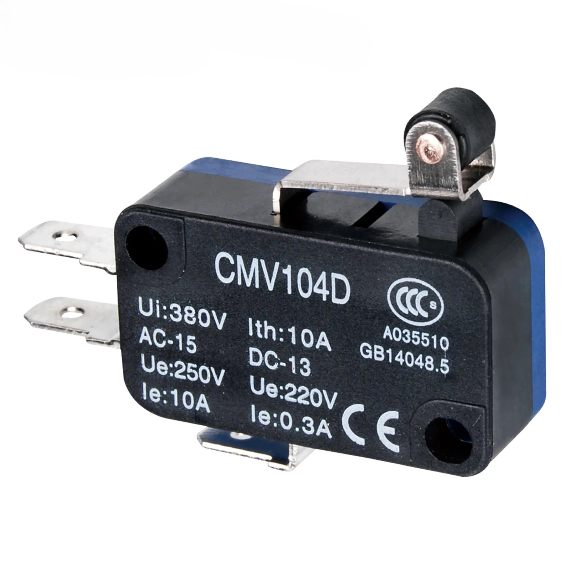 لیمیت سوئیچ (میکروسوئیچ) اهرمی کوتاه قرقره دار فیشی CNTD CMV-104D