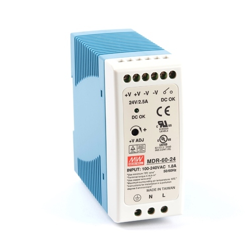 منبع تغذیه سوئیچینگ ریلی مینول 24V-2.5A  MDR-60-24