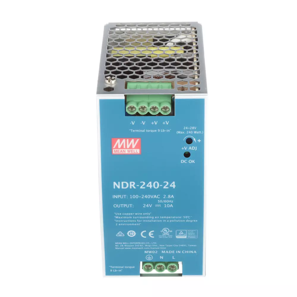 منبع تغذیه سوئیچینگ ریلی مینول 24V-10A  NDR-240-24