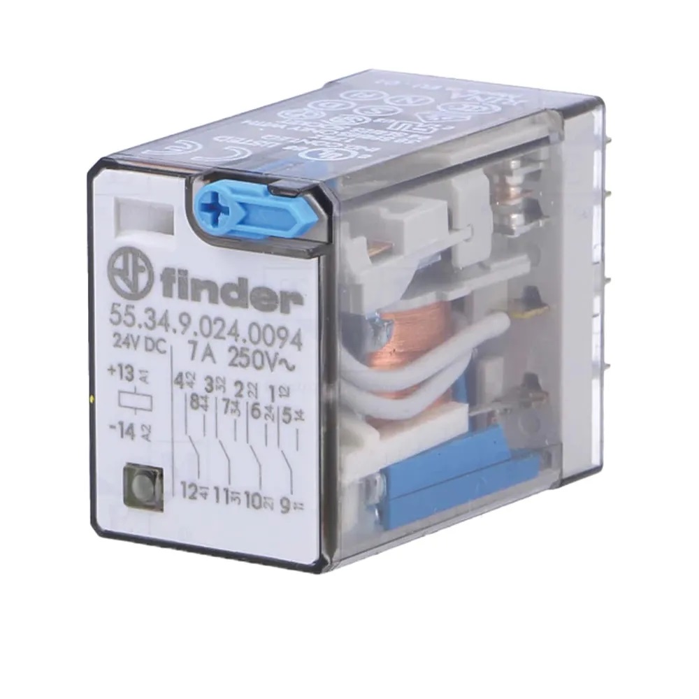 رله 24vDC چهار کنتاکت 7 آمپر فیندر مدل 55.34.9.024.0094